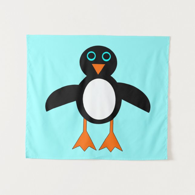 Cute Penguin Tapestry (Front (Horizontal))