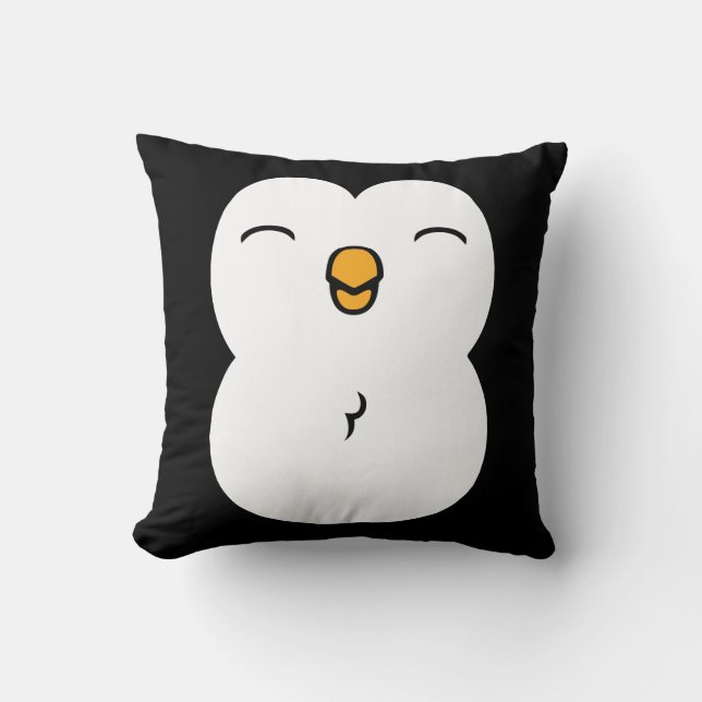 Cute Penguin Throw Pillow (Front)
