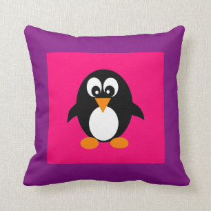 Cute Penguin Throw Pillow