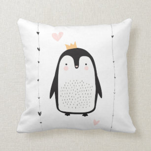 Cute Penguin Throw Pillow