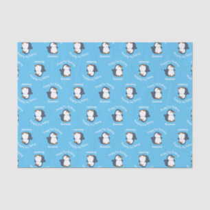 Cute Penguin Winter Kids Birthday Party Tissue Paper