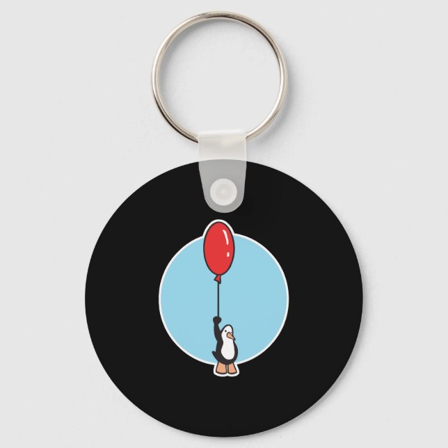 cute penguin with balloon keychain (Front)