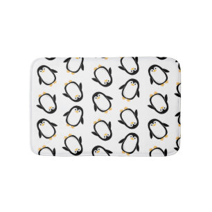 Cute Penguins Pattern Bath Mat