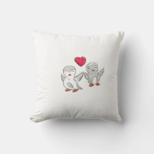 Cute Penguins  Throw Pillow
