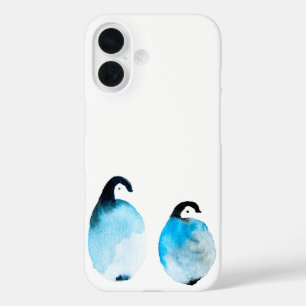Cute Penguins watercolor iPhone 16 Case