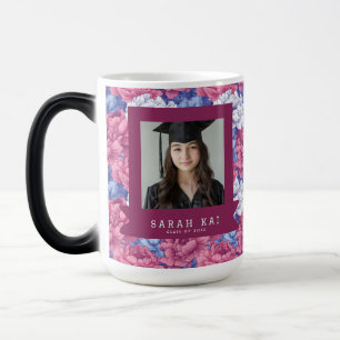 Cute Peonies Flower Graduation Keepsake Magic Mug