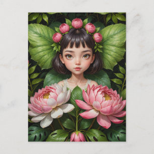 Cute Peony Fairy  Postcard