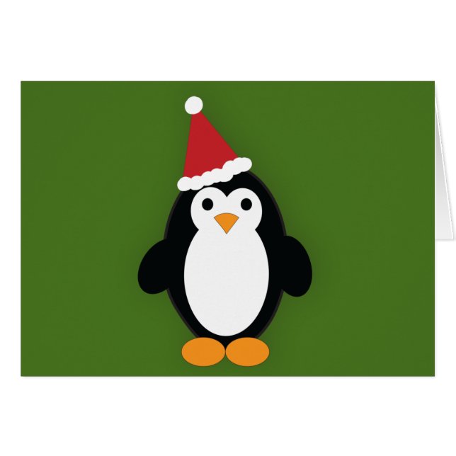 Cute Père Noël Penguin (Devant Horizontal)