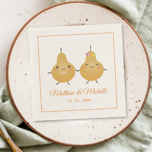 Cute Perfect Pear Perfect Pair Elegant Wedding Napkin