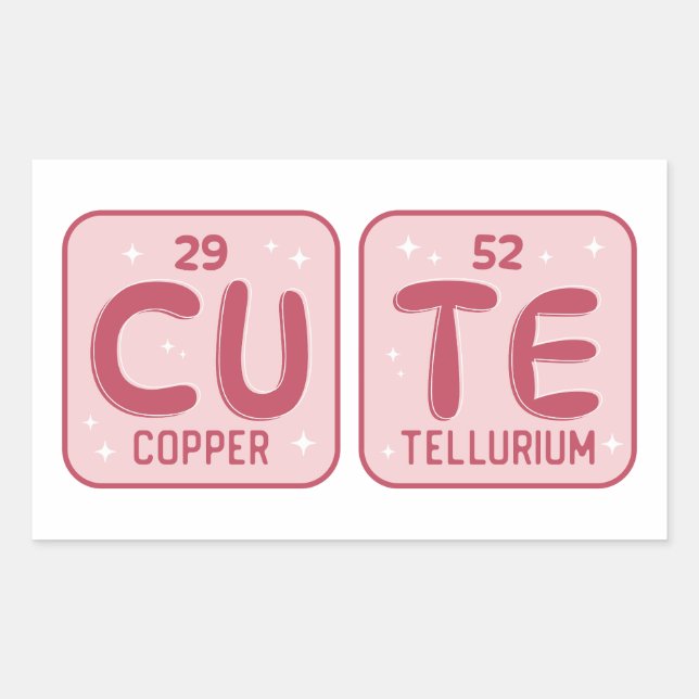 Cute Periodic Table Sticker (Front)