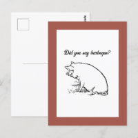 Cute Perky Pig Cartoon, Farm Animal Ink Sketch