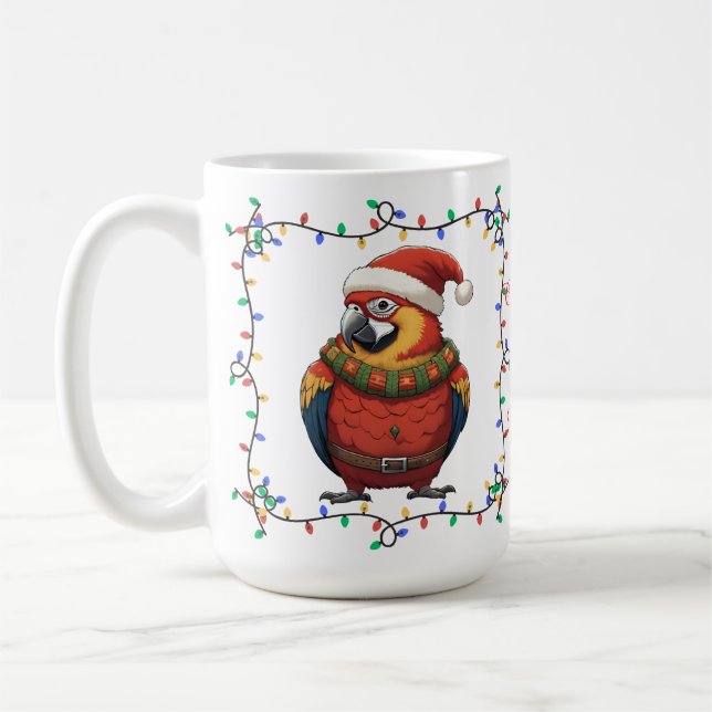 Cute perroquet Mug de Noël (Gauche)