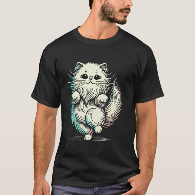 Cute Persian Cat T-Shirt (Front)