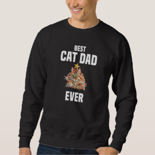 Cute Persian cat with fairy lights Best Cat Dad Ev Sweatshirt