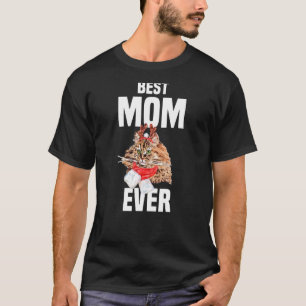 Cute Persian cat with reindeer costume Best Mom Ev T-Shirt