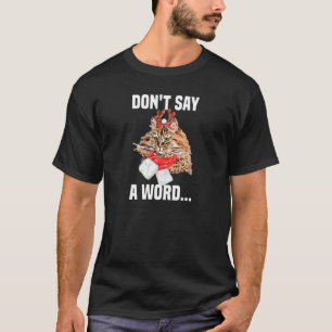 Cute Persian cat with reindeer costume No Words T-Shirt