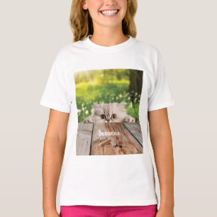 Cute Persian Peeking Cat T-Shirt