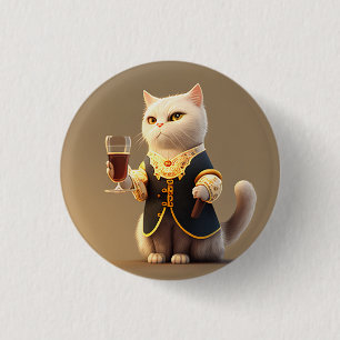 Cute Personal cat servant, funny servant Kitten 1 Inch Round Button