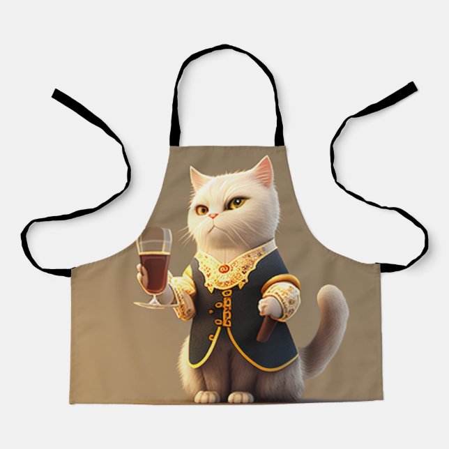  Cute Personal cat servant, funny servant Kitten Apron (Front)