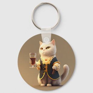Cute Personal cat servant, funny servant Kitten Keychain