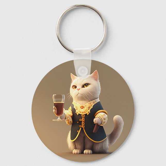  Cute Personal cat servant, funny servant Kitten Keychain (Front)