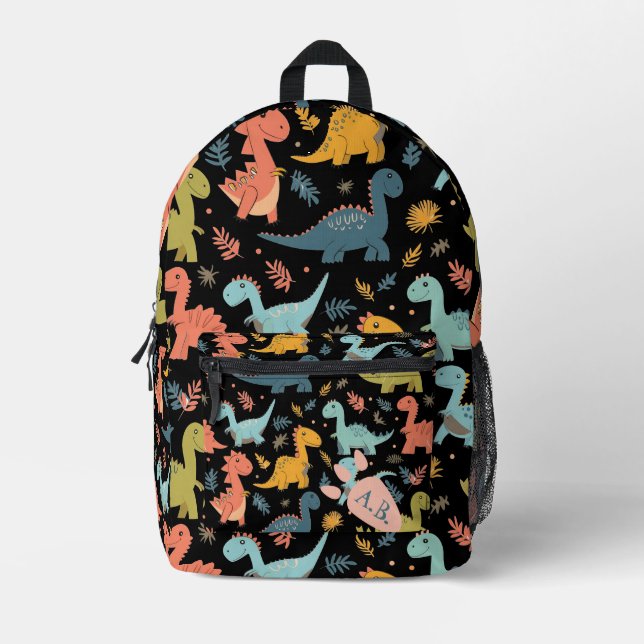 Cute  Personalised Dinosaur Backpack (Front)