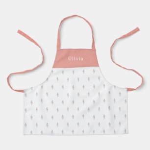 Cute Personalised Floral Botanical Pattern Apron