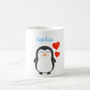 Cute Personalised Penguin Coffee Mug