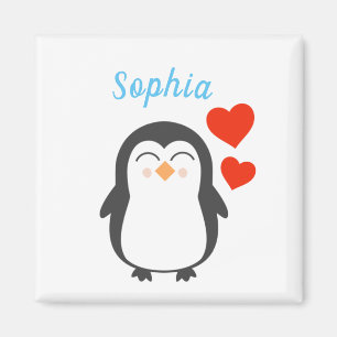 Cute Personalised Penguin  Magnet