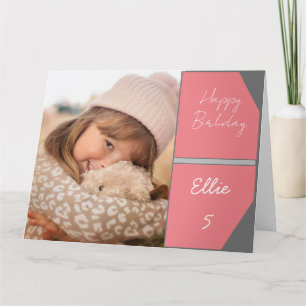 Cute personalised photo birthday design card