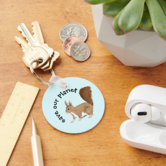 Cute, Personalised Squirrel Keychain
