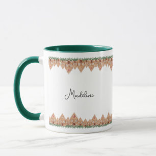 Cute personalize Gingerbread house  mug
