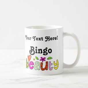 Cute Personalize Modern Bingo Beauty Girly Custom Coffee Mug