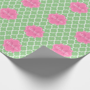 Cute personalize monogram wrapping paper