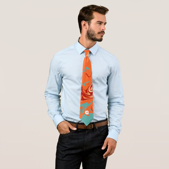 Cute Personalize Pastel Marbel Tie (In Situ)