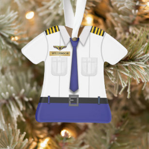Cute Personalized Airline Pilot Ornament