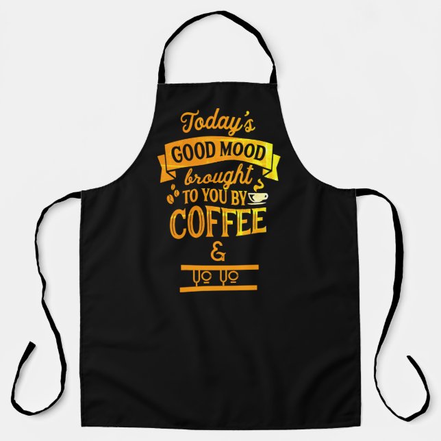 Cute Personalized aprons, Barista Coffee Cafe Apron (Front)