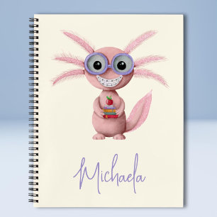 Cute Personalized Axolotl Notebook