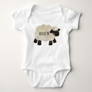 Cute Personalized Baby Sheep Infant Toddler Bodysuit