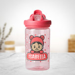 Cute Personalized Baby Water Bottle for Girl<br><div class="desc">This personalized baby bottle is great for baby shower or birthday gift. This illustration's colour can be edited to any colour you like. This original red match the colour of this bottle. But if you prefer different outfit and skin colour you can do so easily.</div>