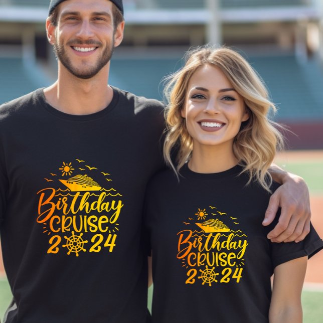 Cute Personalized Birthday Cruise Ship Family Trip T-Shirt (Creator Uploaded)