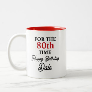 Cute Personalized Birthday Two-Tone Coffee Mug