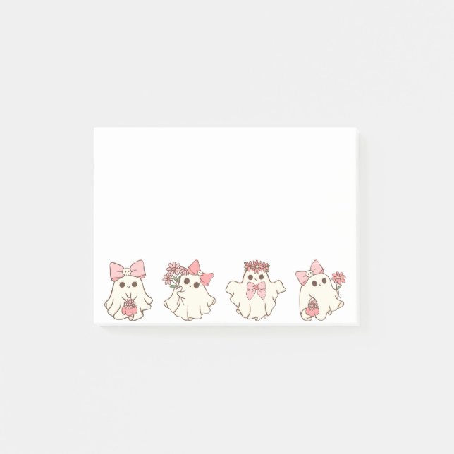 Cute Personalized Boo Ghost Halloween  Post-it Notes (Front)