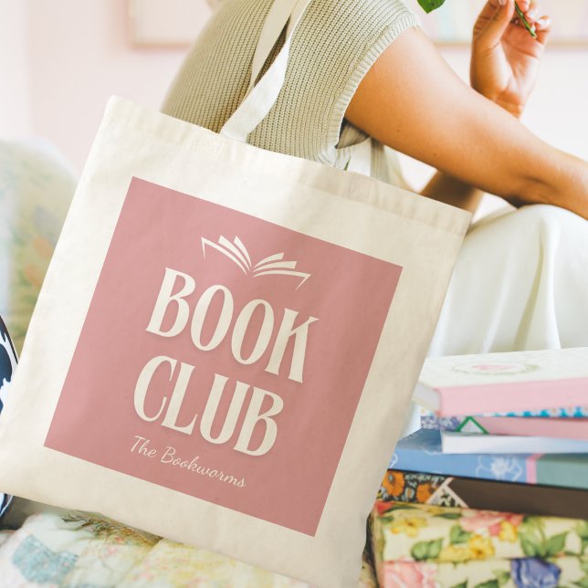 Cute Personalized Book Club Readers Tote Bag (Creator Uploaded)