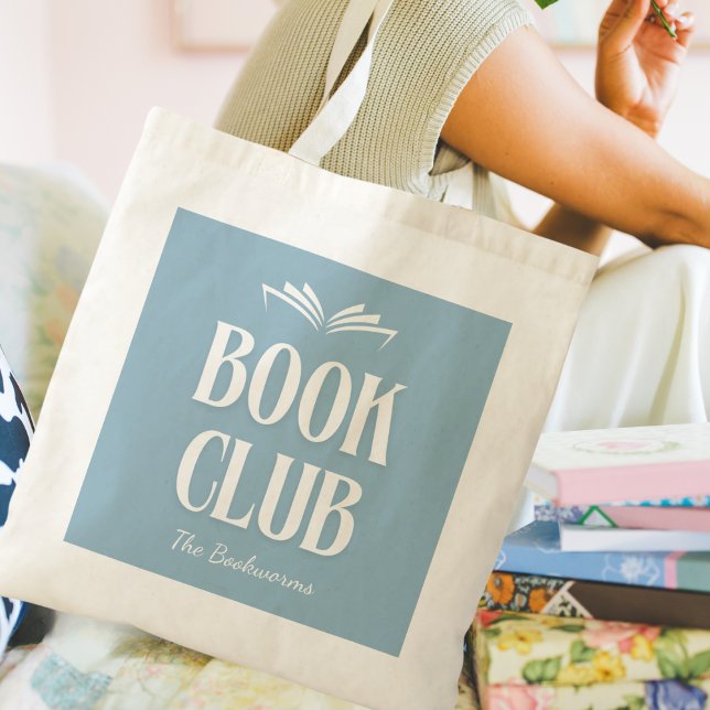 Cute Personalized Book Club Readers Tote Bag (Creator Uploaded)