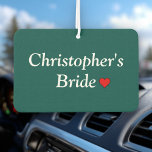 Cute Personalized Bridal Wedding Air Freshener<br><div class="desc">A great gift for a bride's honeymoon,  bridal shower or bachelorette party !</div>