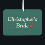 Cute Personalized Bridal Wedding Air Freshener<br><div class="desc">A great gift for a bride's honeymoon,  bridal shower or bachelorette party !</div>