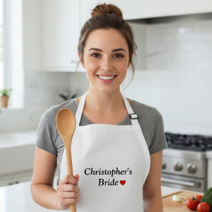Cute Personalized Bridal Wedding Standard Apron