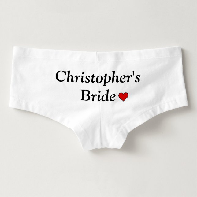 Cute Personalized Bridal Wedding Underwear (Back)