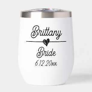 Cute Personalized Bride Black and White